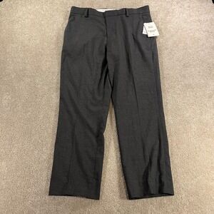 H&M Dress Pants Mens 32R Charcoal‎ Gray New Slim Fit Stretch Dress Trousers